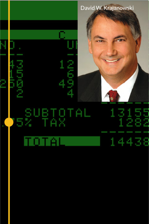 1979 background, featuring David Krajanowski and a VisiCalc screenshot