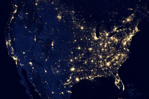 United States lights from Space