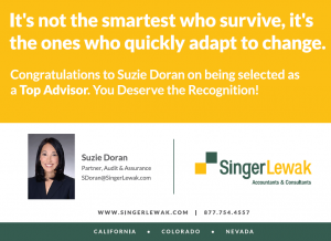 Suzie Doran Named Top Advisor by Los Angeles Business Journal