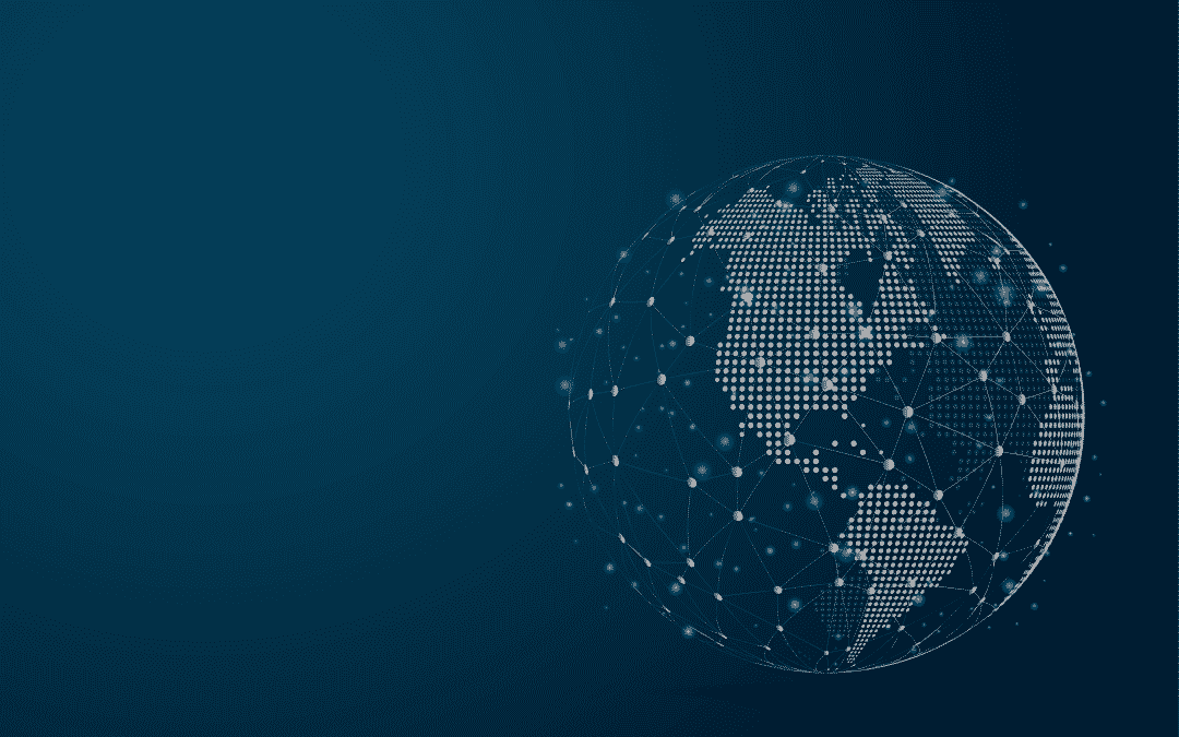 World Globe with Dots