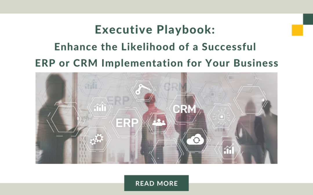 Executive Playbook: Enhance the Likelihood of a Successful ERP or CRM Implementation for Your Business
