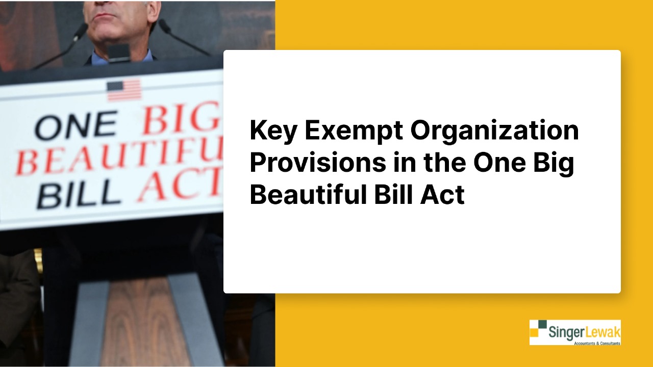 Key Exempt Organization Provisions in the One Big Beautiful Bill Act post cover