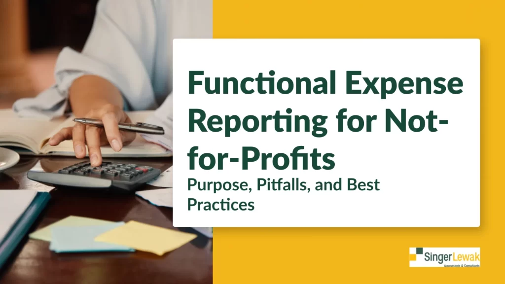 banner for article: Functional Expense Reporting for Not-for-Profits: Purpose, Pitfalls, and Best Practices